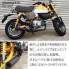 PHOENIX Monkey 125 Straight Short Muffler with Matte Full Exhaust Custom Motorcycle Bracket, Black, 2BJ-JB02, System, Parts, Silencer, Muffler,