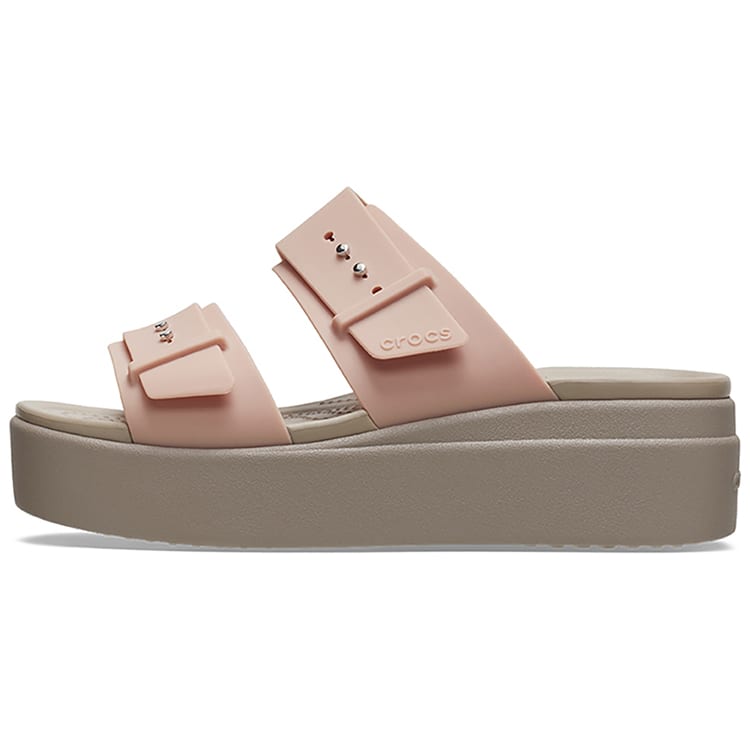 Crocs Pale Blush Brooklyn Sandal `Brown