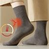 Meias Sólidas Femininas de Meia Panturrilha Outono Aconchegantes Macias Felpudas Meias de Cano Médio Térmicas Quentes de Inverno Grossas Meias para Botas para Clima Frio