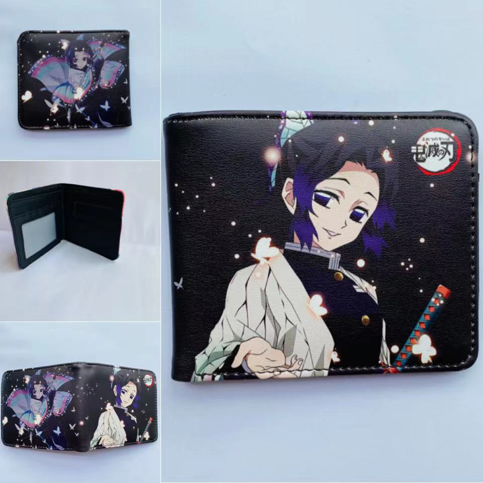 Japan cartoon comics Demon Slayer Short Fold Wallet Cartoon Coin Purse Suitable for Students 0006