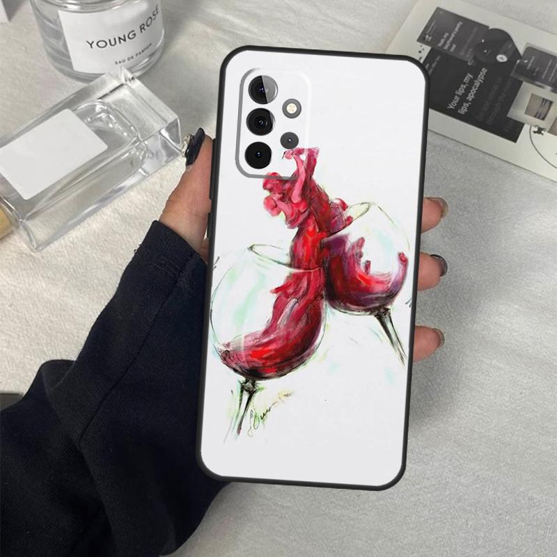 Rotweinglas Kunsthülle Für Samsung Galaxy A06 A16 A26 A36 A56 A53 A32 A52 A33 A13 A55 A35 A15 A14 A34 A54 A17
