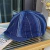 Berretto di jeans uomo e donna retrò vecchio denim ottagonale cappello versatile viso piccolo cappello forward moda