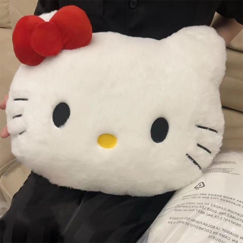 

Cute Cat Head Plush Pillow Sofa Bed Head Cushion Car Cushion Pillow