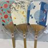 Japanese Pattern Uchiwa Fan 3-Piece Set Bamboo Made Japan