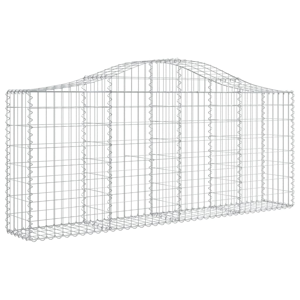 Vidaxl Kosze Gabionowe, 13 Szt, 200X30X80/100 Cm, Galwanizowane Żelazo