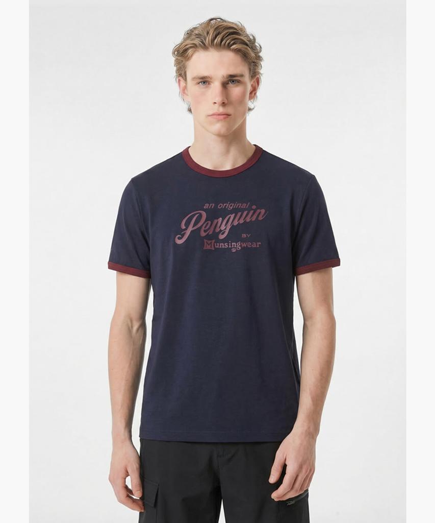 Penggwinbaimeonsingweeo Men'S Ringer T-Shirt Dark Navy Mr221Pts41