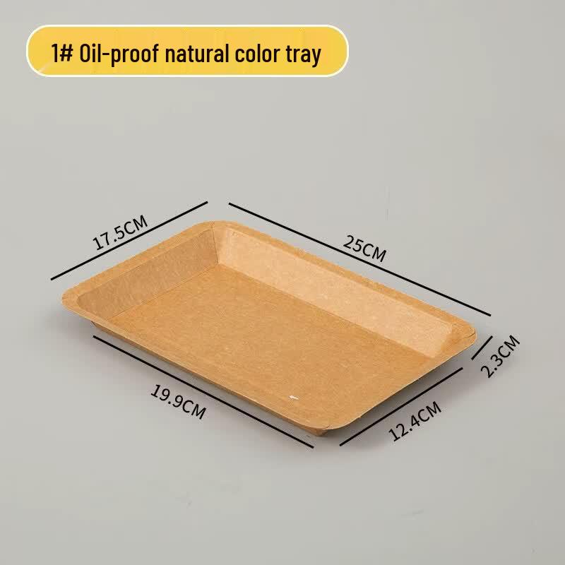 Miaojiayi Disposable Thickened Kraft Paper Food Trays