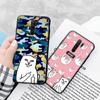 Black Case for Xiaomi Redmi 13C Note 9 iPhone XR 7 8 14 15 11 12 13 X XS Pro Max Samsung A25 S23 S24 FE Ultra Plus Middle Finger Cat