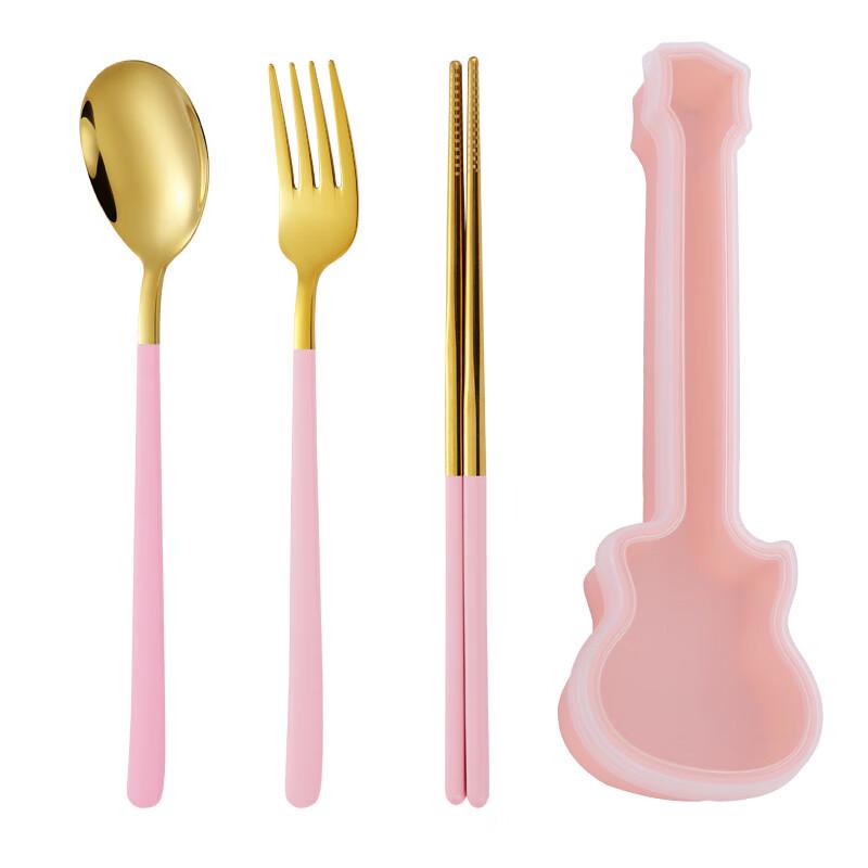 ZISIZ Portable Spoon, Fork, and Chopsticks Cutlery Set
