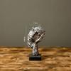 Nordic Creative Silence Is Gold Statue Resin Thinker Sculpture Figurine Vintage Home Office Decoration Modern Art Resin Decor