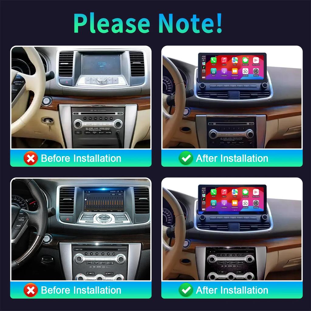 12.3" Android For Nissan Teana J32 2008-2014 Car Radio Wireless Bluetooth  Carplay 4G GPS Multimedia Touch Head Unit Screen