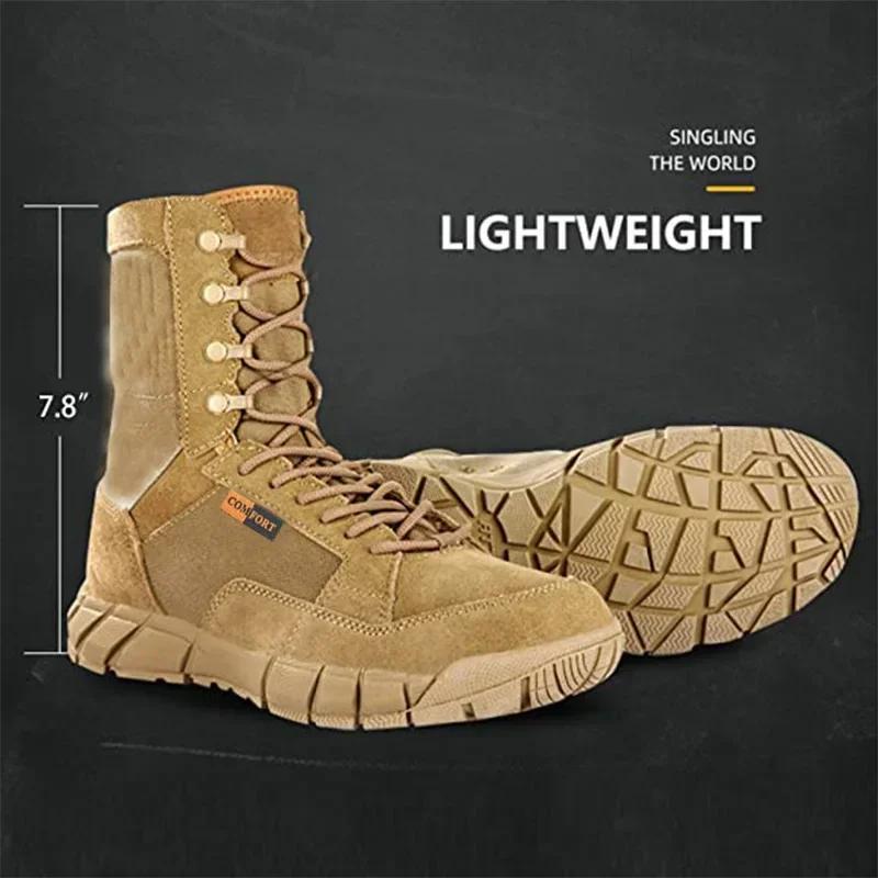 Fashion High Quality Outdoor Men's Hiking Shoes Desert High Tactical Boots Men's Soldier Combat Boots