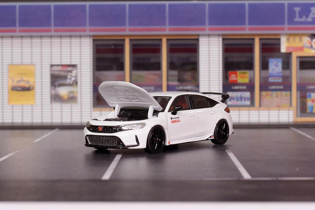 MOTORHELIX Honda Civic Type R Hondata Pearl White Finished Product 1/64 (FL5)