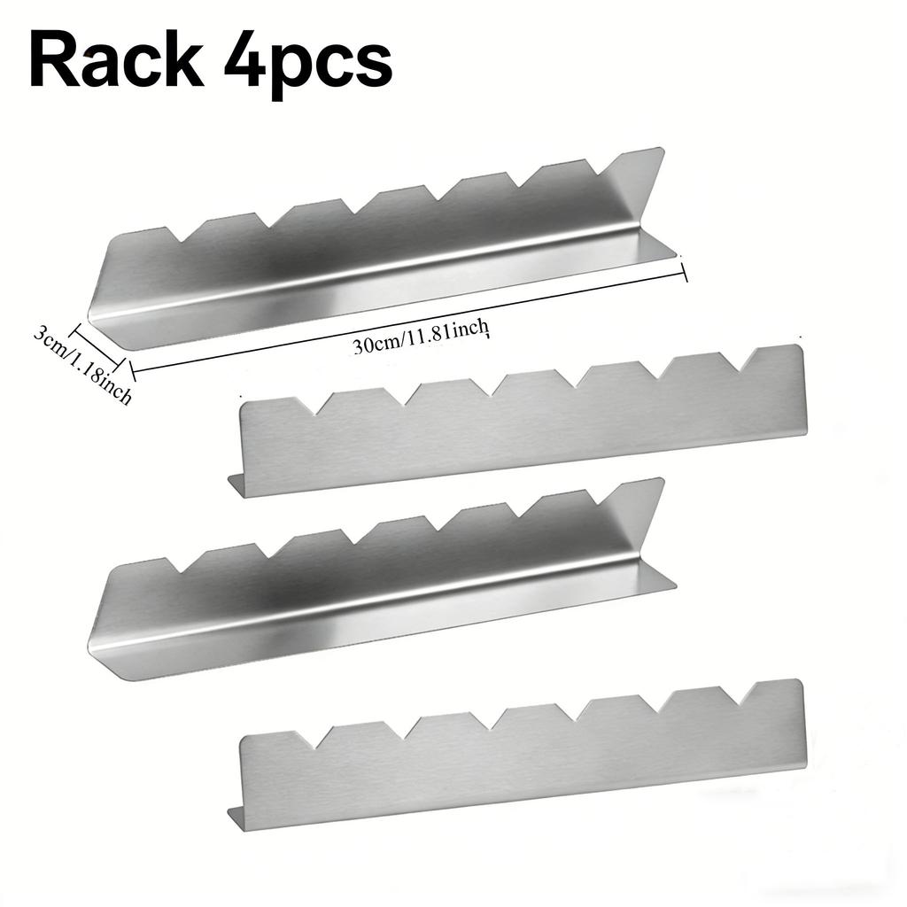 Multifunctional Stainless Steel Kebab Rack Barbecue Skewer Stand Warpresistant Kitchen EssentialSuitable Cooking Outdoor Use Cam