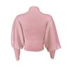 Autumn and Winter Women's Net Color Knitted Lantern Sleeve Long Sleeve Pullover Turtleneck Wool Sweater