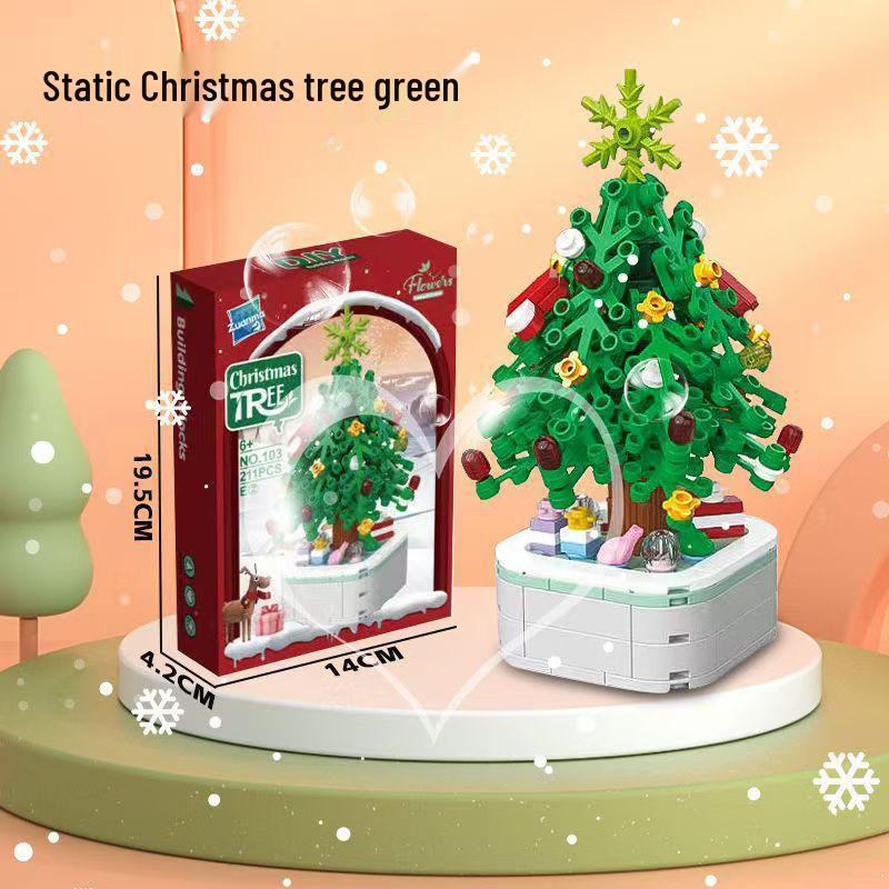 LEGO-Compatible Christmas Building Blocks: Santa Claus, Snowman, and Christmas Tree Figurines for Kids