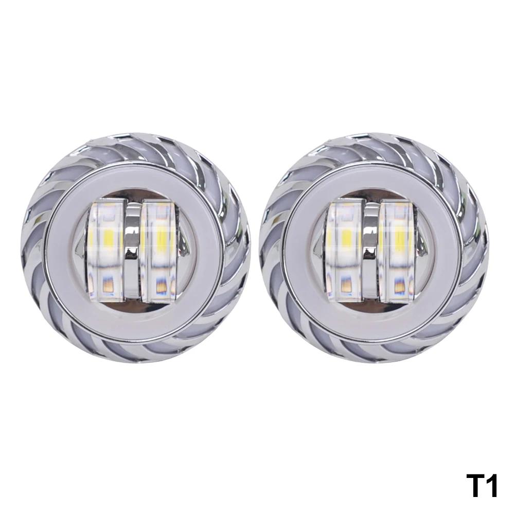 8000LM Motorrad LED Scheinwerfer Angel Devil Eyes Scheinwerfer Projektorlinse Abblend-/Fernlicht Stroboskop Scheinwerfer Tagfahrlicht Doppellampe