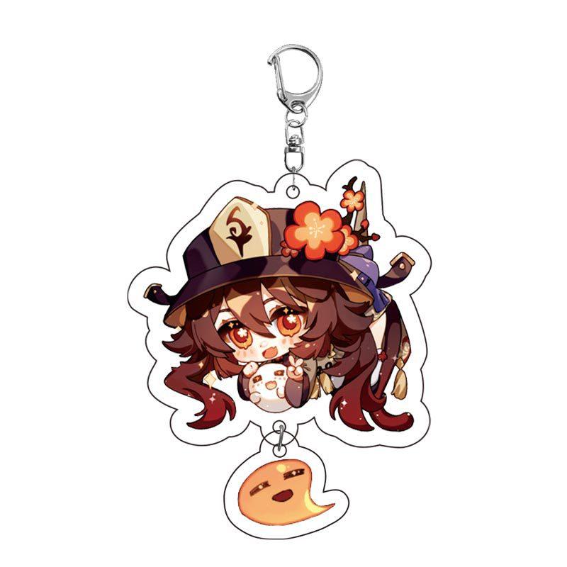 Game Keychains Acrylic Figure School Bag Keychian Holder Key Ring For Children Girl Men Accessories