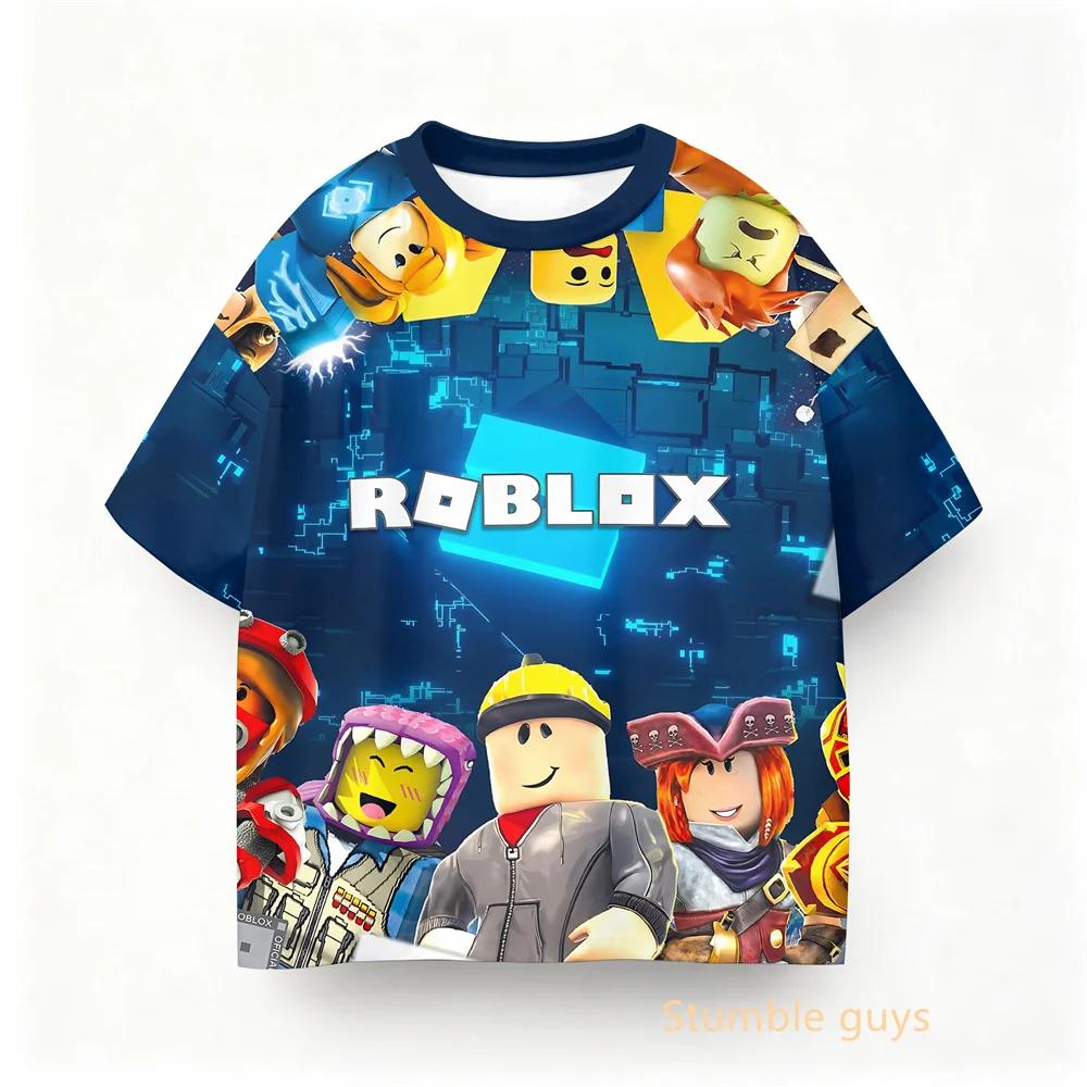 Boys Clothes Girls Children Roblox Summer Daily Game T-shirt Anime