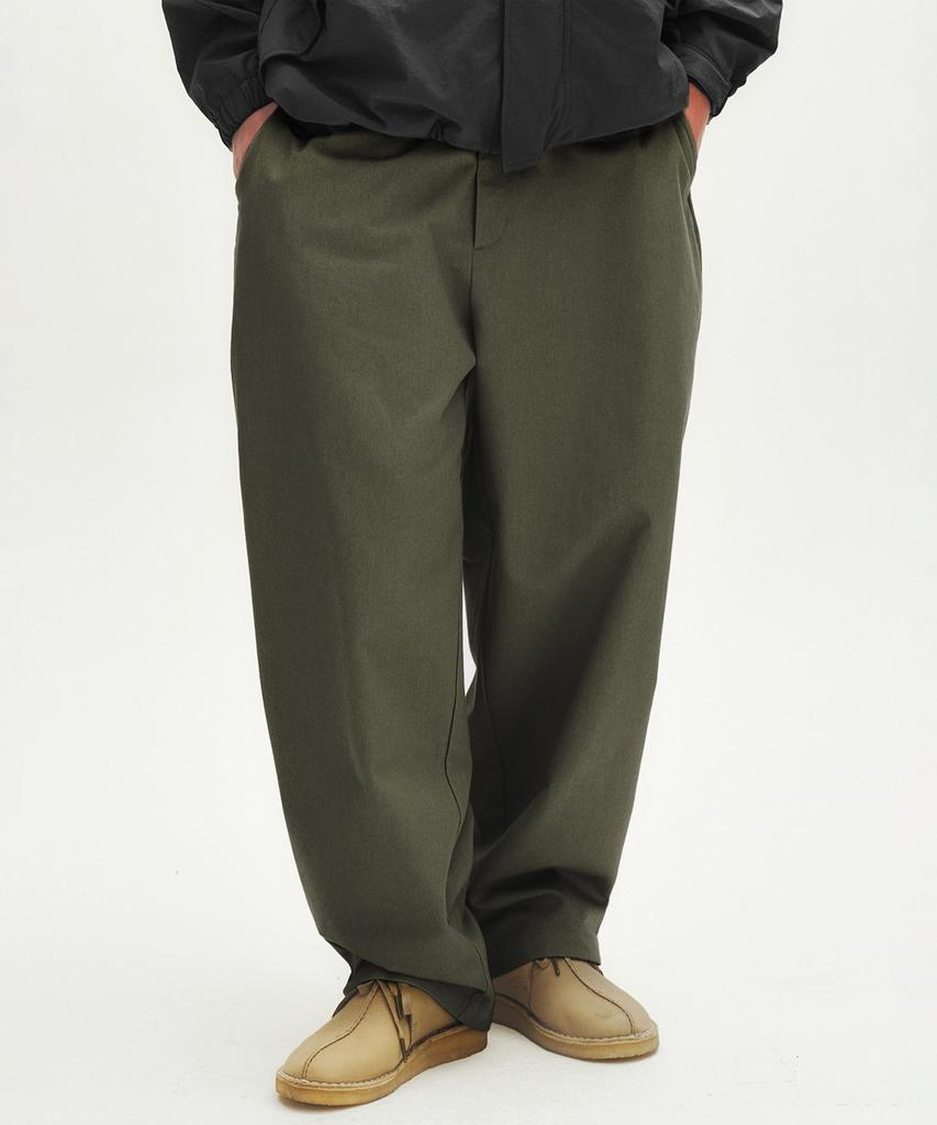 Kaneitei Wide Chino Trousers (Olive Drab)