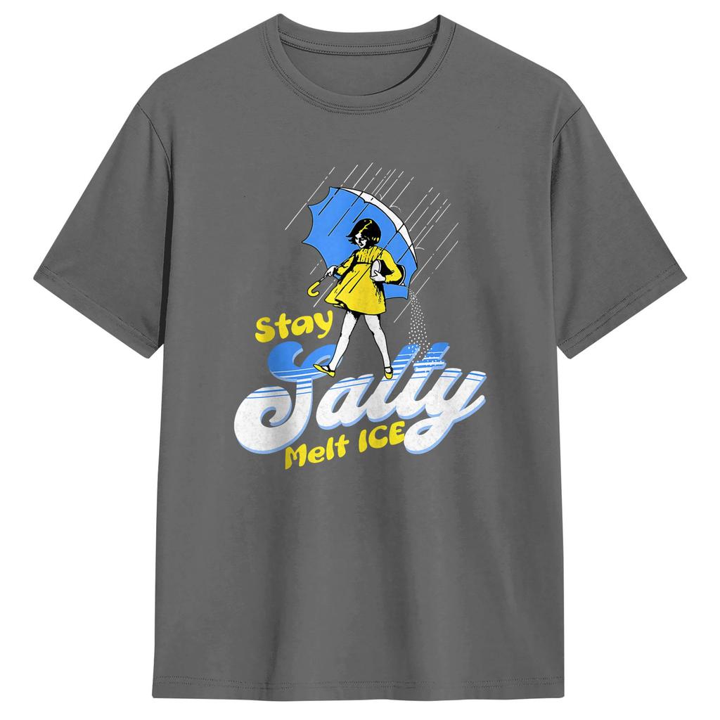 Be Salty Melt ICE Funny Sarcastic Political Humor Cotton T Shirt For Unisex Summer Y2K Retro T Shirts Novelty Tee Shirt Casual Tops