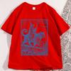 Wizard Cat Rider Vintage TShirt Men Women Fantasy Graphic Tee Funny Cat Short Sleeve Tshirt Causal Round Neck Printed Tees