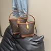 New fashion style letter lock bucket bag portable shoulder oblique span women's bag