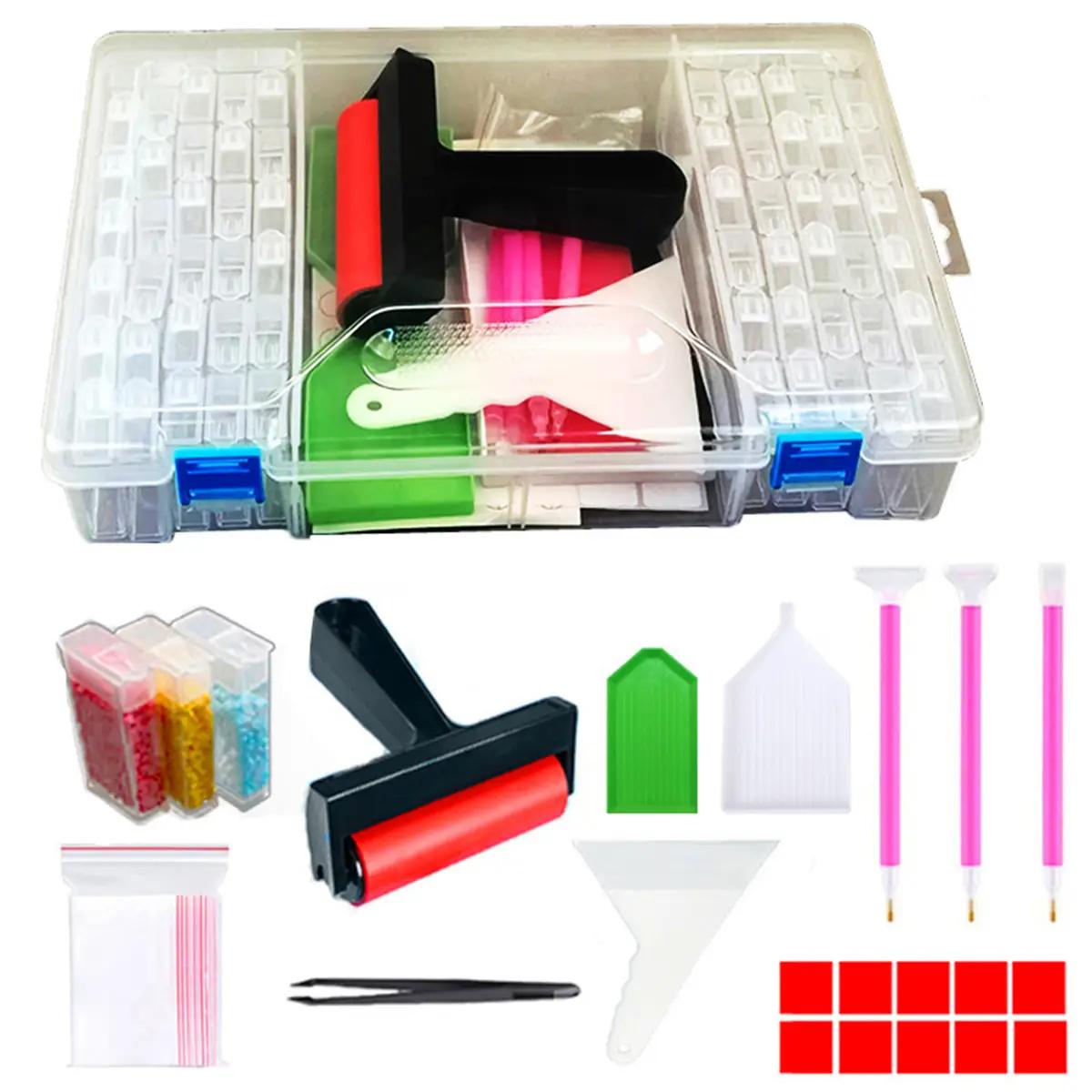 

Новый DIY алмазная живопись точка алмаз 60 сетка набор инструментов алмазная живопись ящик для инструментов прозрачная шкатулка для рисовых бусин ювелирные изделия коробка для хранения кристаллов J-66