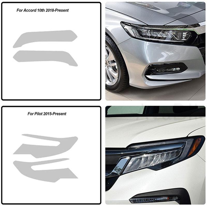 Car Front Light Transparent TPU Sticker Headlight Protective Film for Honda Fit Civic Accord CR-V Pilot HRV Odyssey Accessories