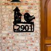 Vintage Metal Address Sign Wall Mount House Number Home Decor Durable Gift