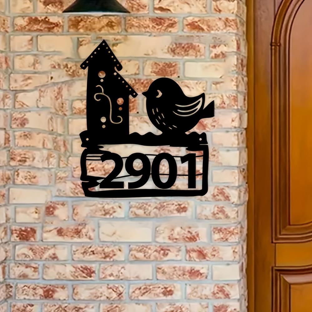 Vintage Metal Address Sign Wall Mount House Number Home Decor Durable Gift
