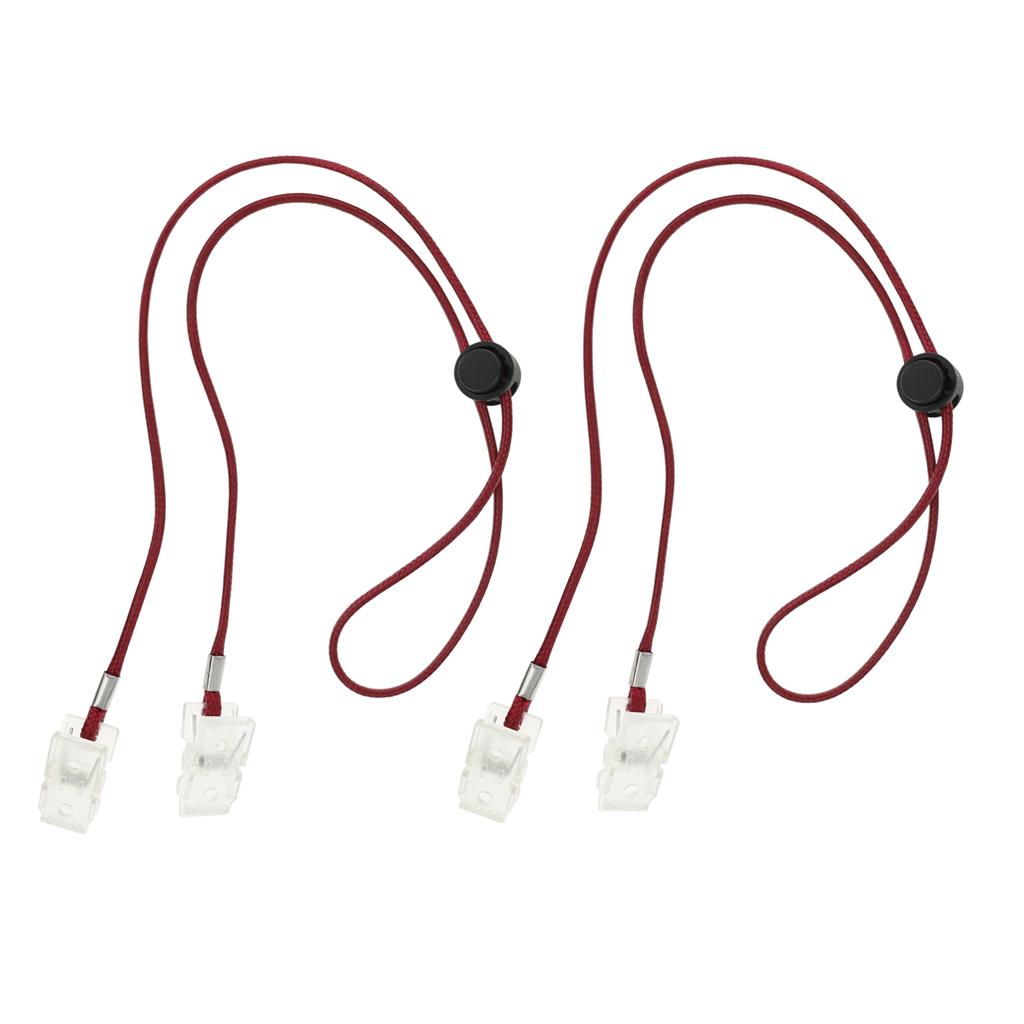 Flexible Napkin Chains, Neck , Holder for Elderly Kids, Adjustable (4 Pack)