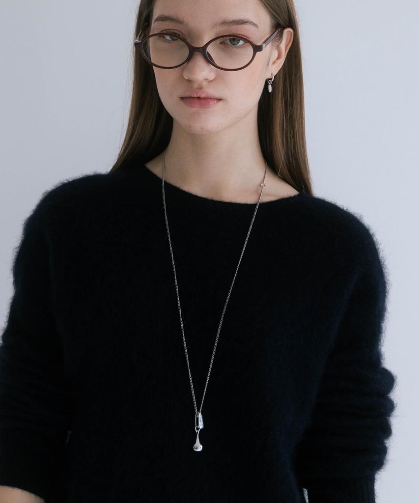 Pearly More Metal Drop Long Necklace_Pm25N011Wt