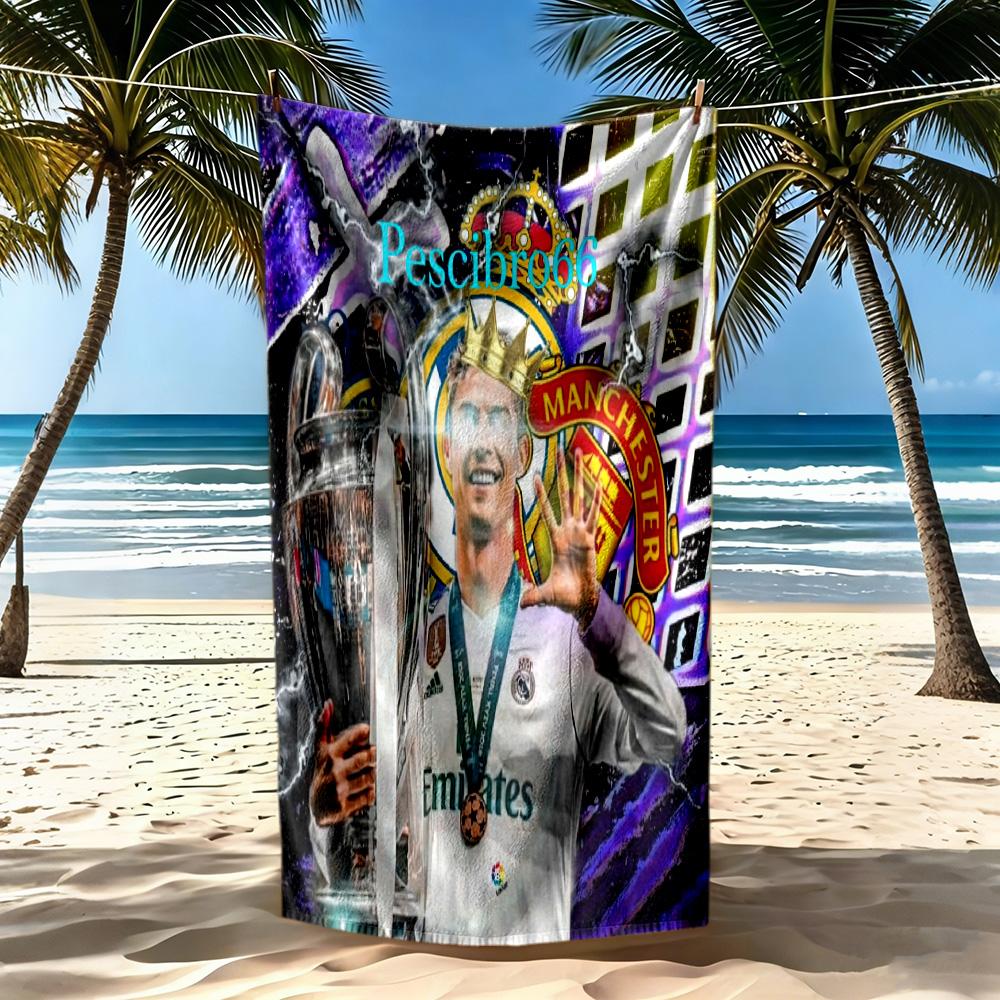 Cristiano Ronaldo Beach Towel Quickdry Soft Microfiber Comfortable Lightweight Suitable For Swimming Gym Camping Yoga Vacation