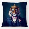 Animals Portrait Poster Pillowcase European Fashion Leopard Royal Lion Zebra Living Room Cushion Cover Square Home Decoration