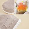 Women's Winter Warm Snow Boots Fuzzy Faux Suede Walking Shoes for Women Casual Anti-Slip Comfortable Chunky Platform Short Booties With Faux Fur Lined