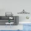 Floral Metal Scroll Wall Art Decor Plaque for Indoor Outdoor Patio Porch Fence Elegant Artistic Home