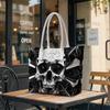 Trendy Skull Pattern Shoulder Bag Casual Large Capacity Tote Bag for Daily Use