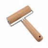 Dumpling Skin Rolling Tool Comfortable Grip T-Shaped Stainless Steel Rolling Tool Wooden Rolling Pin with Handles Sleek Surface