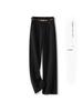 Oatmeal Wool Wide-Leg High-Waisted Slimming Pants for Autumn 2025
