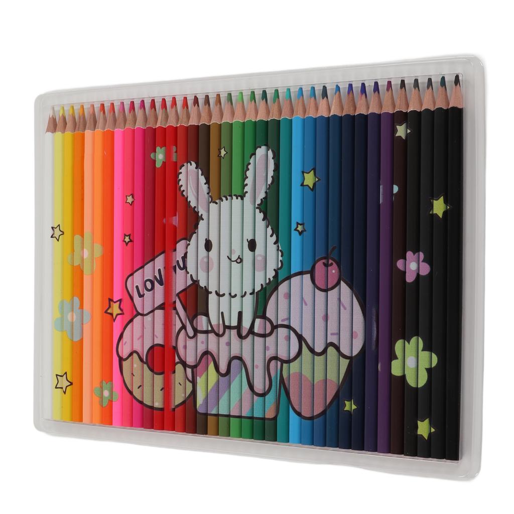 36Pcs Puzzle Colored Pencil Bright Colors Cute Pattern Jigsaw Design Oily Colored Pencils for