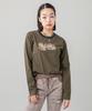 Casual PIXEL FLOWER LOGO BABY TEE OLIVE X-girl L/S