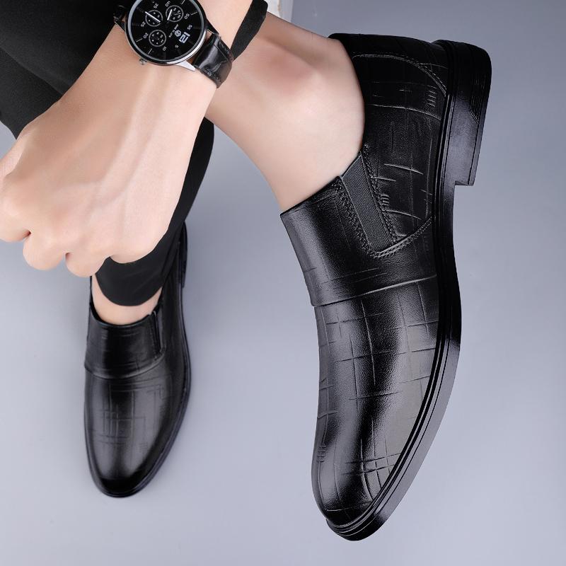 Fashion Classic Men's Genuine Leather Shoes Fashion Genuine Leather Male Business Flat Shoes Breathable Mens Formal Office Working Shoe