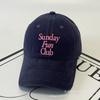 New Cotton Baseball Cap Men's and Women's Sunday Three-row Letter Cap Spring and Summer Wide-brimmed Sun Hat