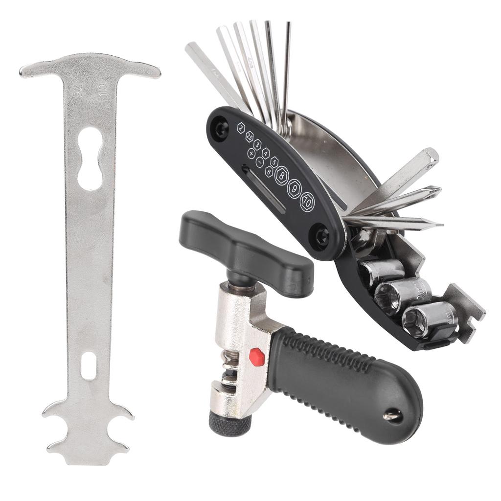 16 in 1 Fahrradreparaturwerkzeugsatz Kettennieter Kettenteiler Kettenverschleißanzeige Werkzeugsatz