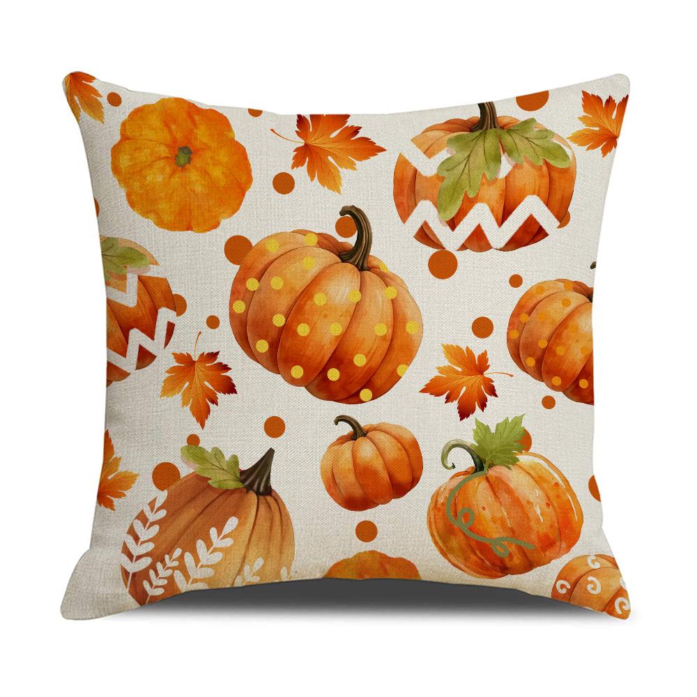 Pumpkin Harvest Festival Pillow Cover Autumn Thanksgiving Festival Party Pillow Cover Sofa Decoration Cushion Cover