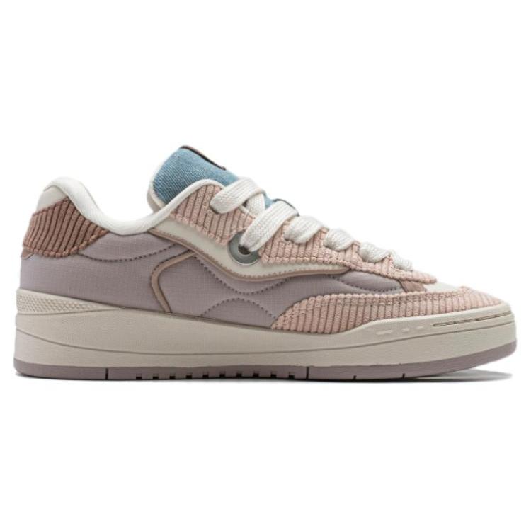 Li Ning GOS 2000 Slip Resistant Abrasion Resistant Low top Skateboard Shoes Women's White Gray AEPU006-2