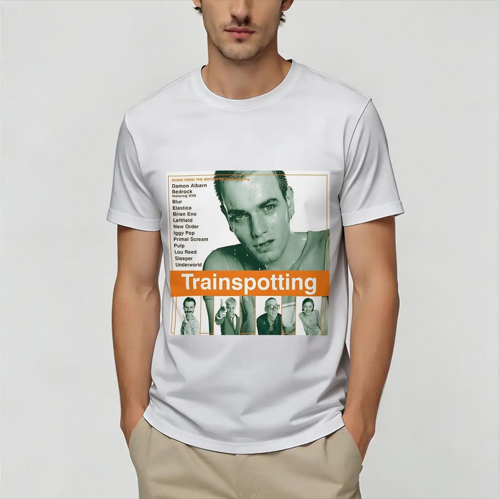 Trainspotting Movie TShirt for Unisex Vintage Cotton Tee Shirt Round Collar Short Sleeve T Shirt Gift Idea Clothing