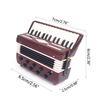 1/12 Dollhouse Wooden Accordion Miniature Musical Instruments Model Collection