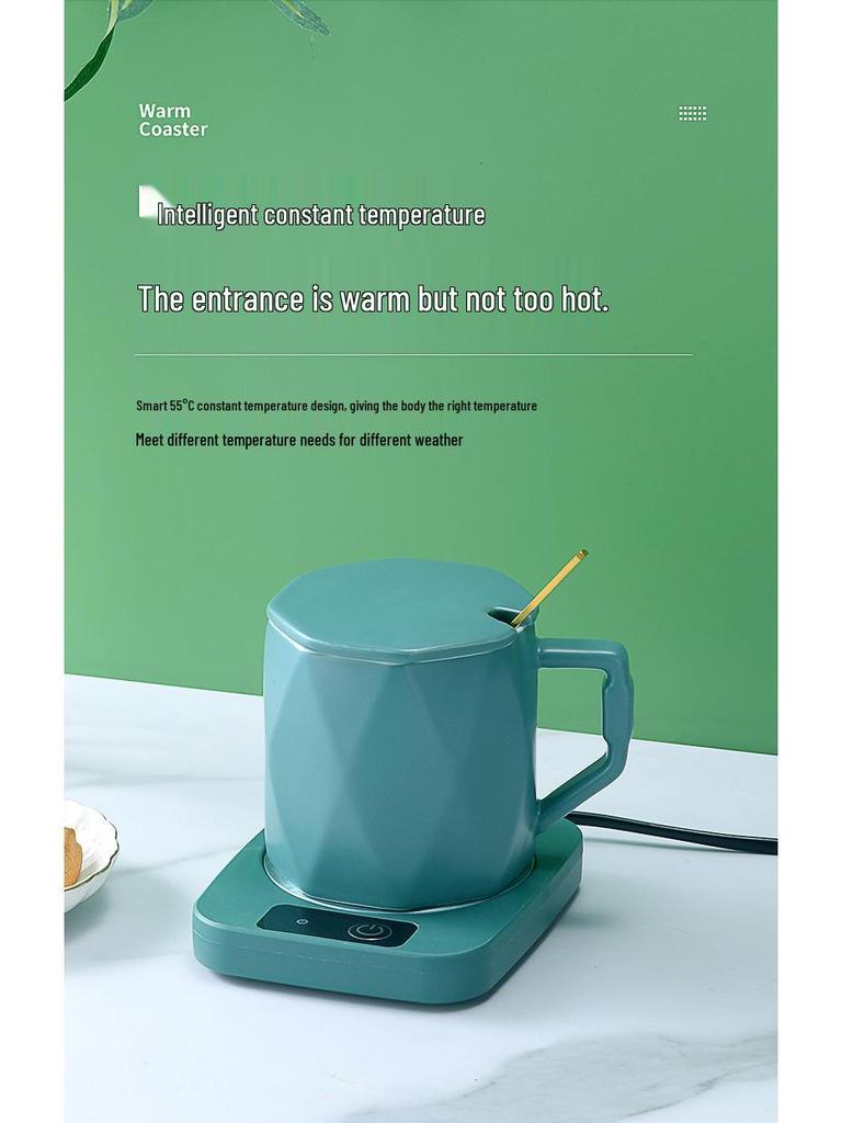 Smart 55° Heating Coaster: Constant Temperature Cup Warmer for Hot Drinks